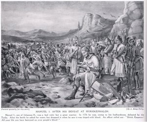 Manuel I, efter sit nederlag ved Myriokephalon 1176 e.Kr